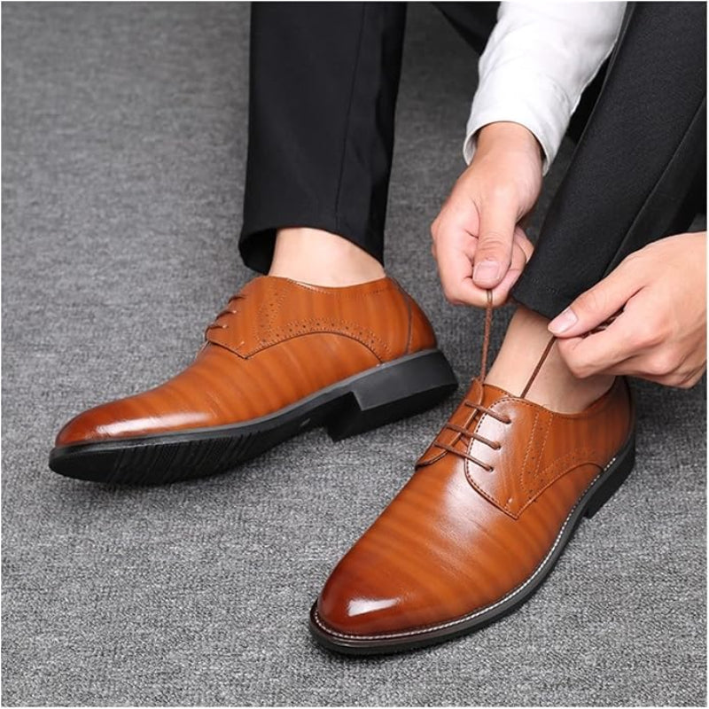 Men’s Leather Dress Shoes | Formal Wedding Smart Lace Up