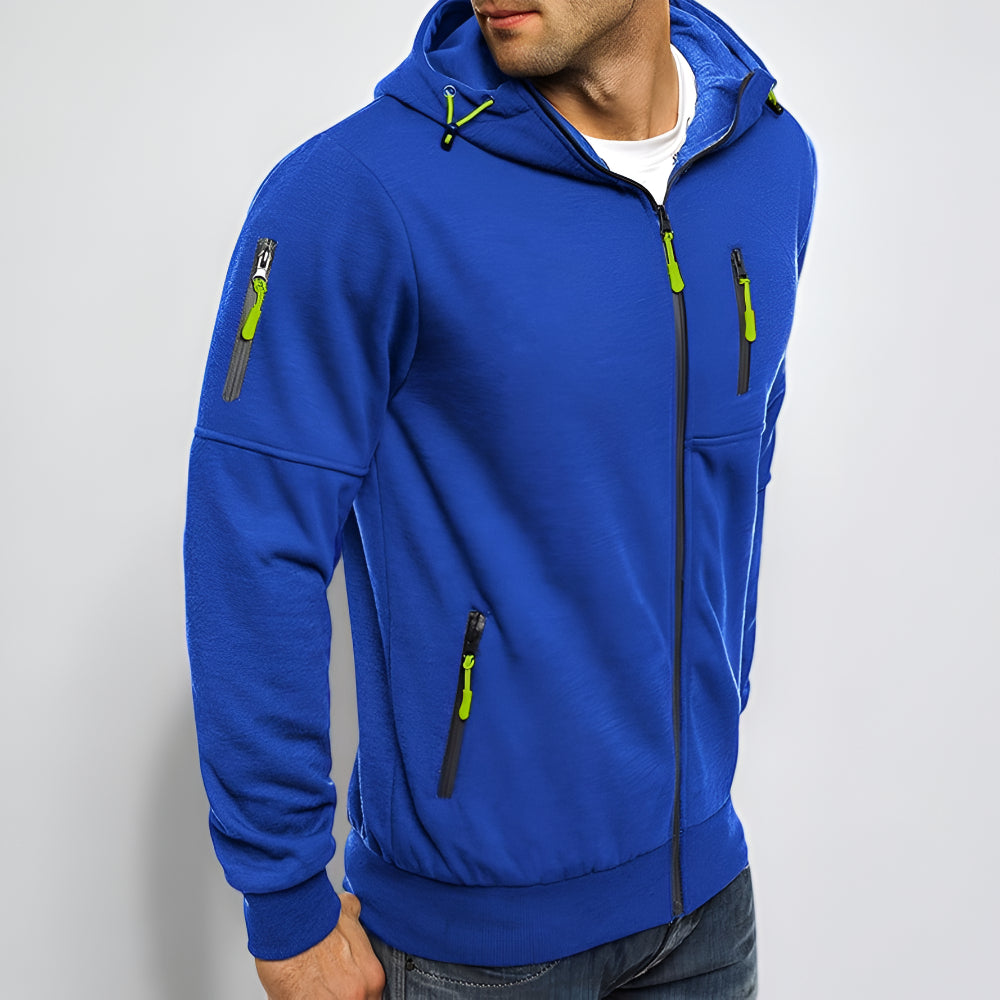 Men’s Fleece Zip Up Hoodie – Long Sleeve Outdoor Sweatshirt