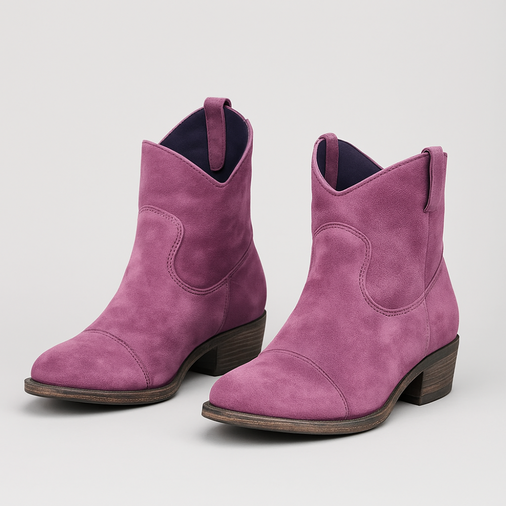 Women's Cowgirl Ankle Boots - Western Heels Vintage Shoes