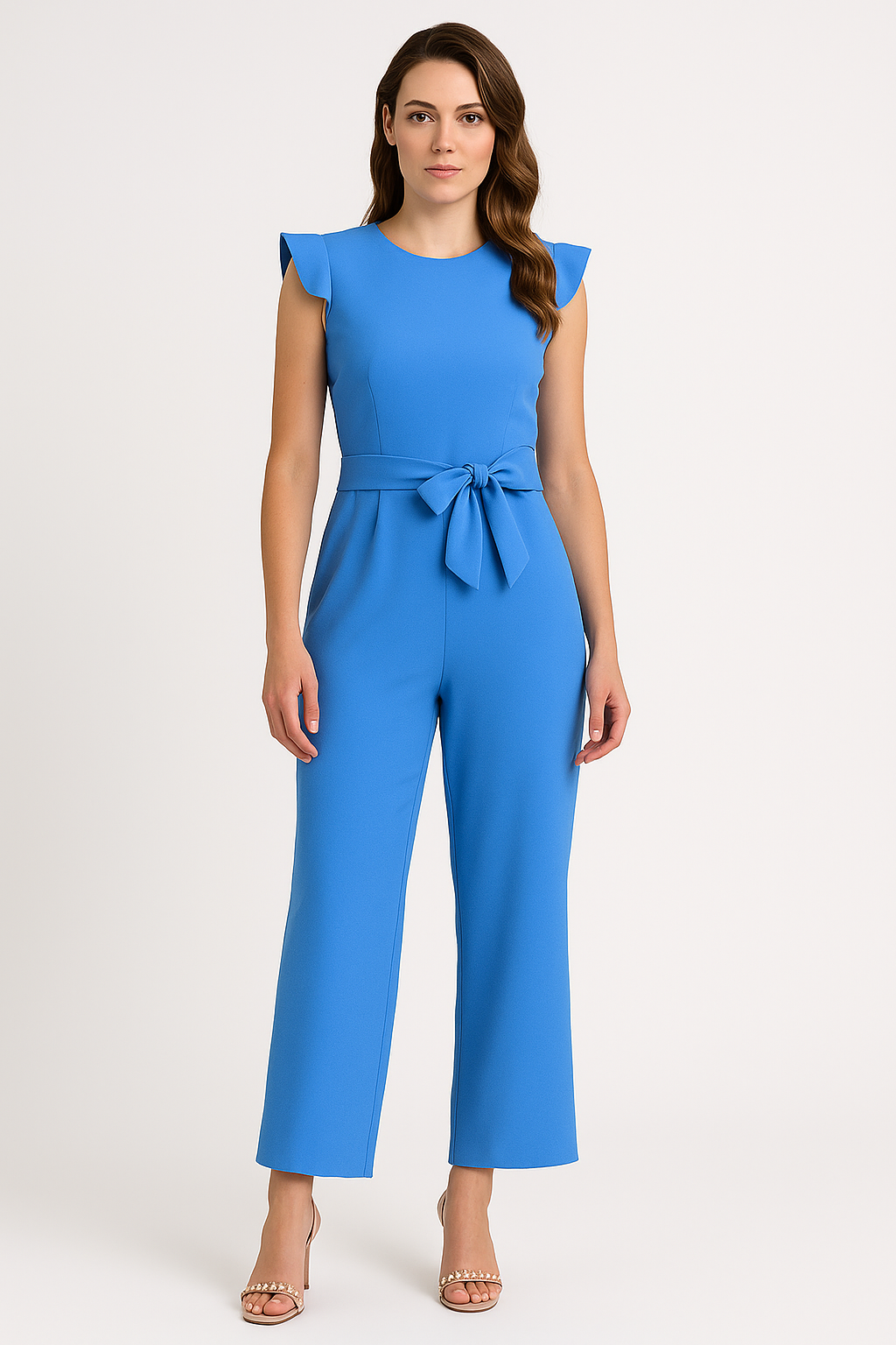 Women’s Summer Jumpsuit | Ruffle Sleeve, Wide Leg