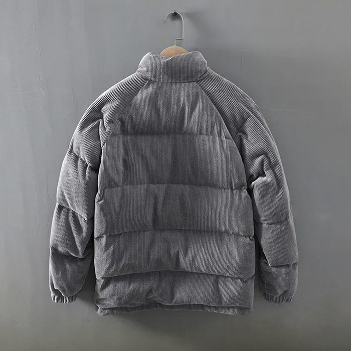 Men’s Warm Padded Corduroy Puffer Jacket | Casual Winter