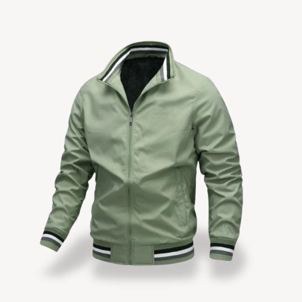 Men’s Casual Bomber Jacket – Zip-Up Slim Fit Outerwear