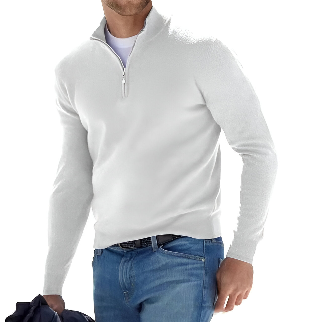 Men’s Smart Casual Half Zip Jumper | Long Sleeve Knitwear