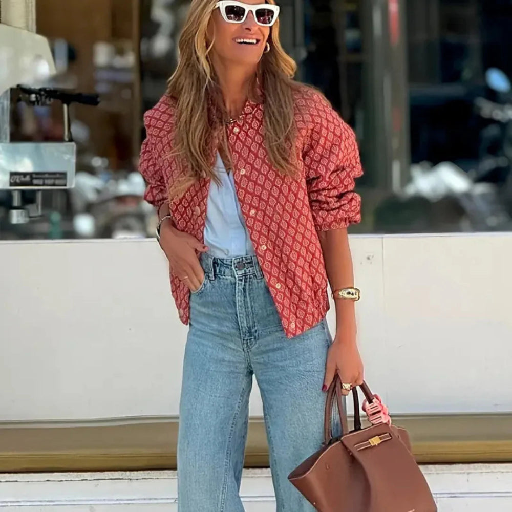 Women's Fashionable Printed Jacket Stylish Comfort 3