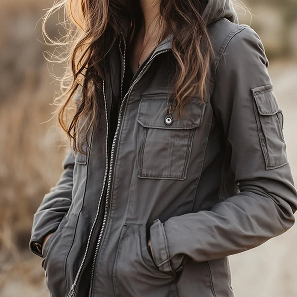 Women's Utility Parka Snow Jacket - Casual Hooded