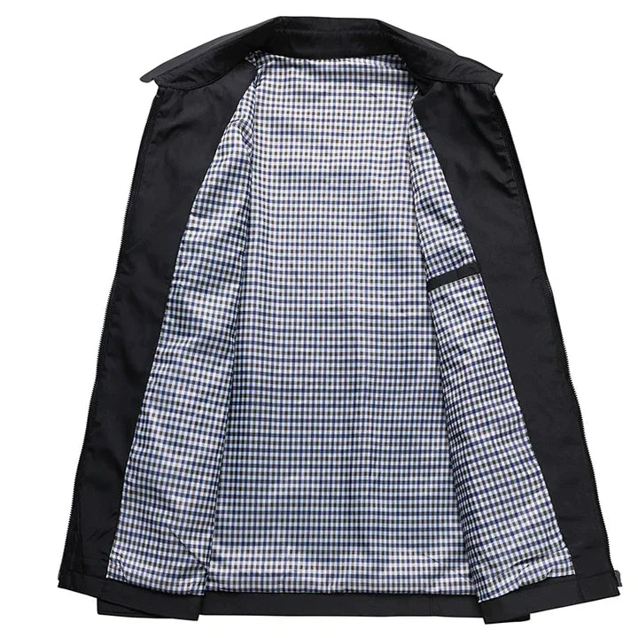 Men’s Lightweight Casual Harrington Jacket | Zip Closure Lined
