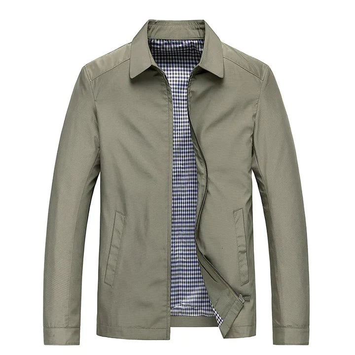 Men’s Lightweight Casual Harrington Jacket | Zip Closure Lined