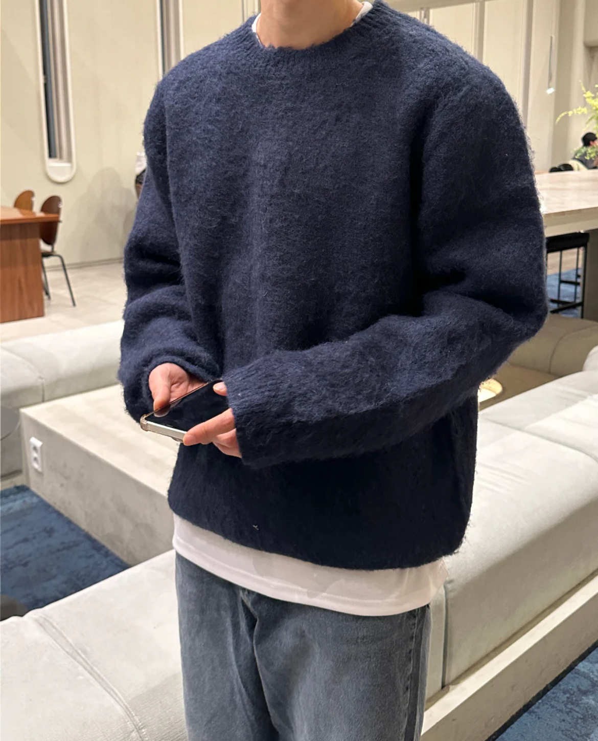 Cozy Textured Winter Knit Sweater - Image 2