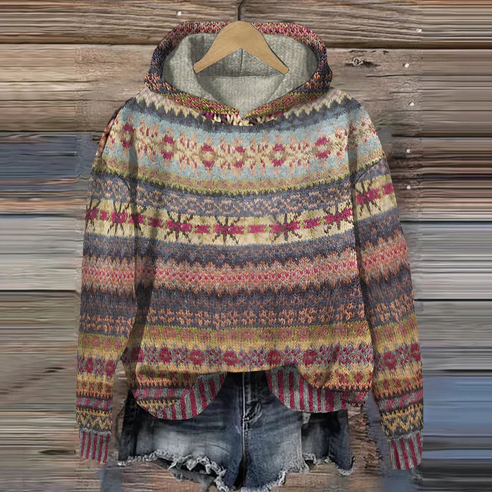 Women Oversized Knitted Sweater Hoodie | Long Sleeve Casual Winter
