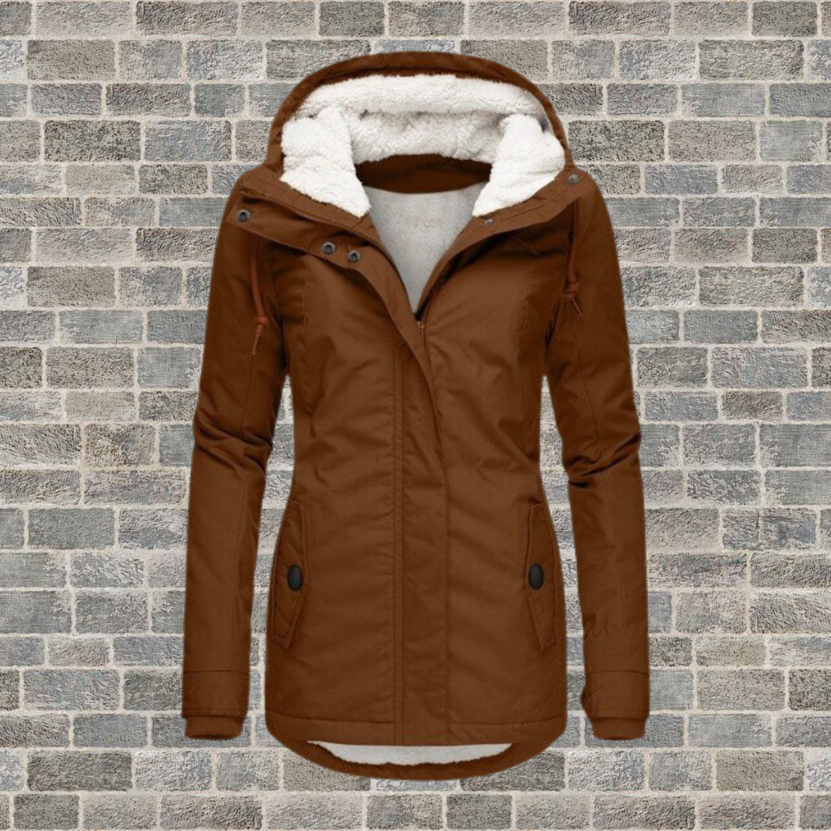 Elsie Belle | Neu Plissierter Baumwollmantel mit Kapuze - Image 5