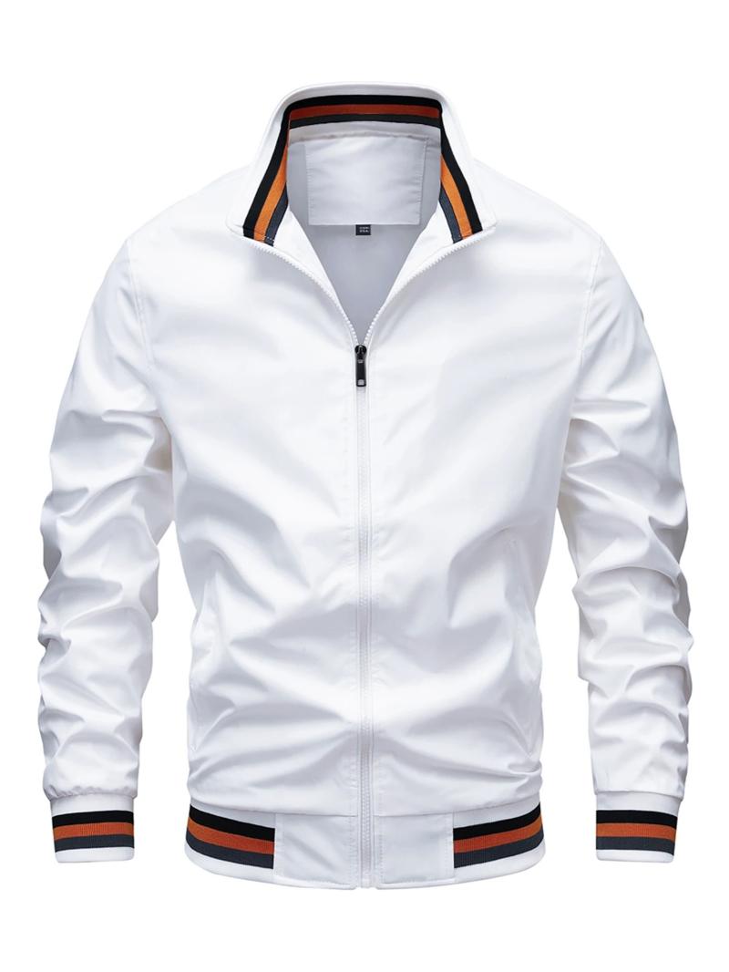 Men’s Lightweight Bomber Jacket | Casual Zip Up Windbreaker