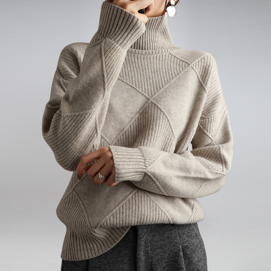 Kuscheliger Kaschmir Damen Rollkragenpullover - Image 4