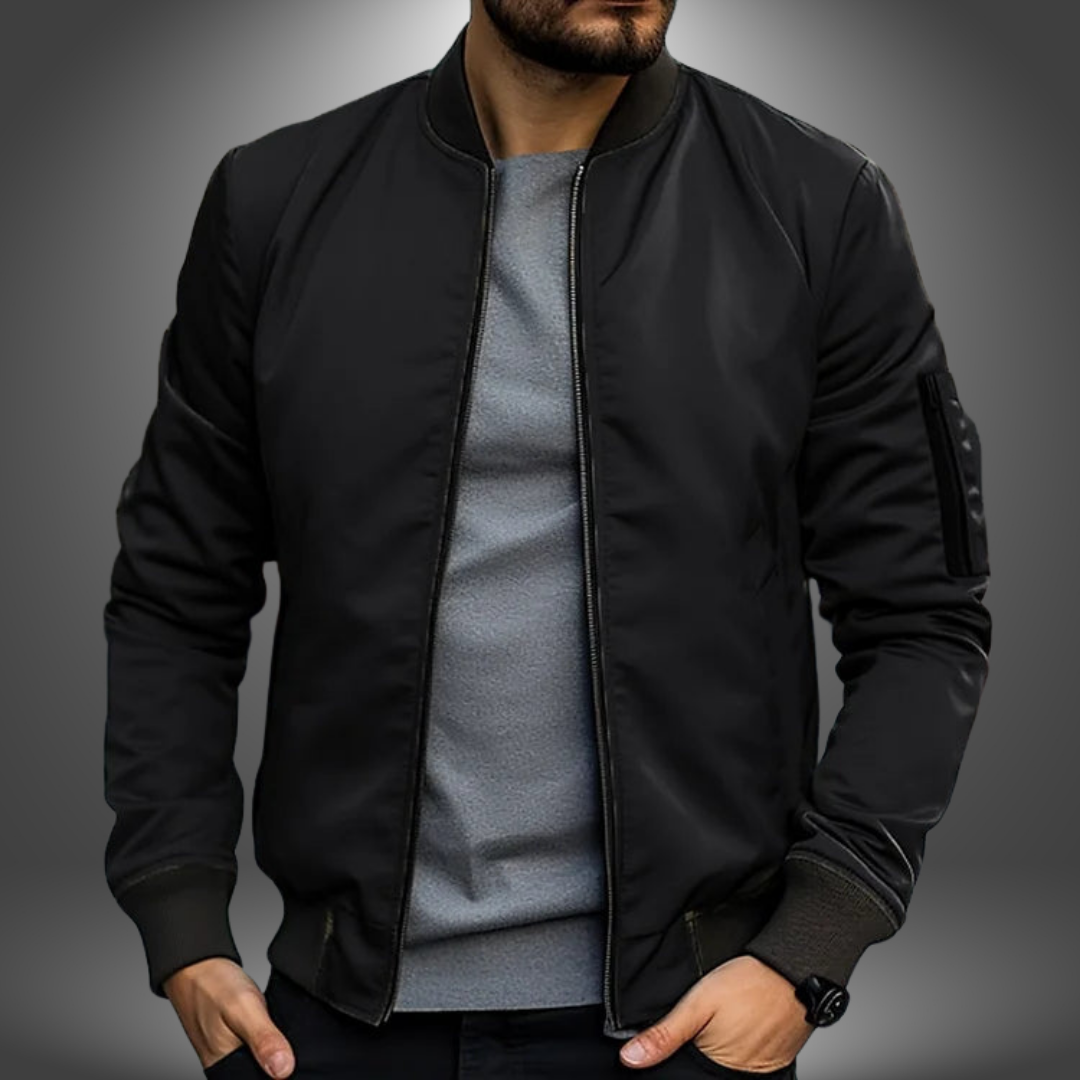 Men’s Casual Lightweight Bomber Jacket | Zip Closure Stylish