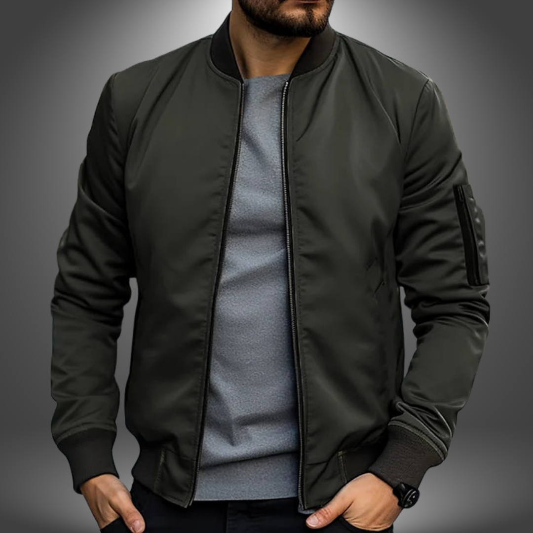 Men’s Casual Lightweight Bomber Jacket | Zip Closure Stylish