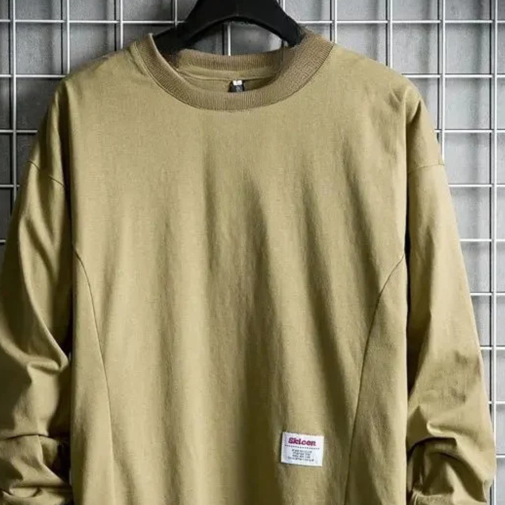 Oversized Crewneck Pullover Sweatshirt - Long Sleeve