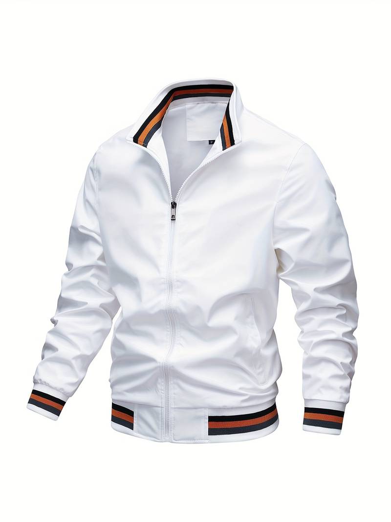 Men’s Lightweight Bomber Jacket | Casual Zip Up Windbreaker