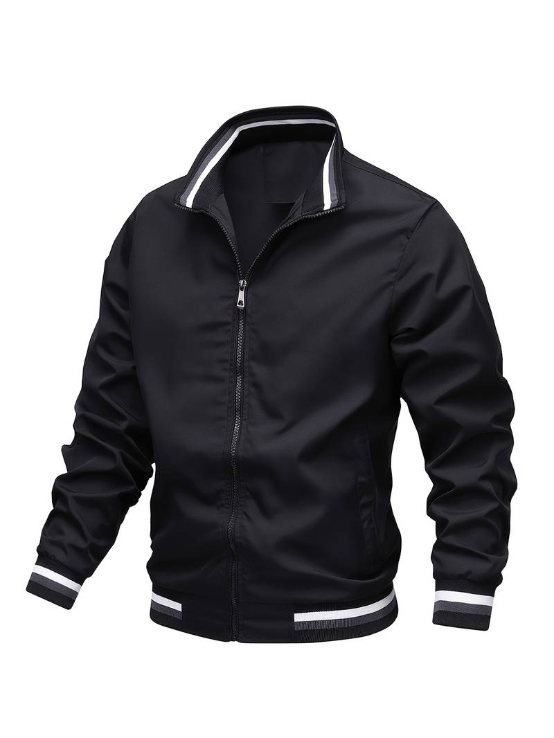 Men’s Lightweight Bomber Jacket | Casual Zip Up Windbreaker