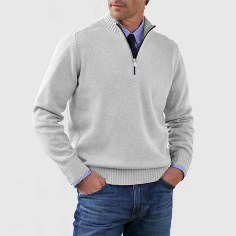 Men's Half Zip Knit Sweater | Stylish Pullover Jumper