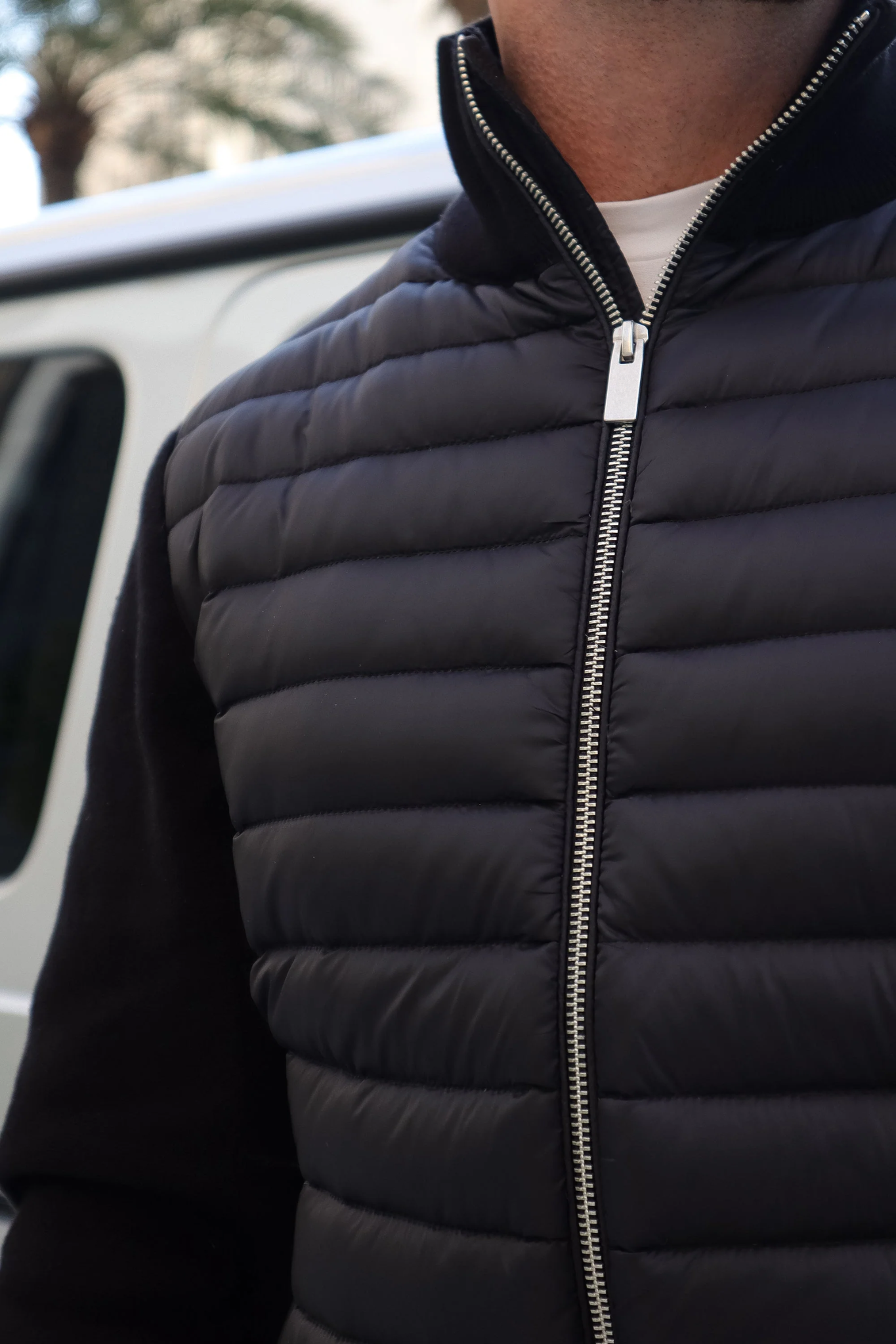 Men’s Lightweight Quilted Bomber Jacket | Padded Slim Fit Zip Up