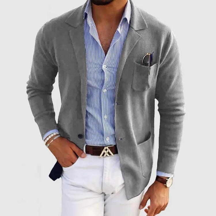 Men’s Lightweight Casual Blazer | Slim Fit Cardigan Jacket