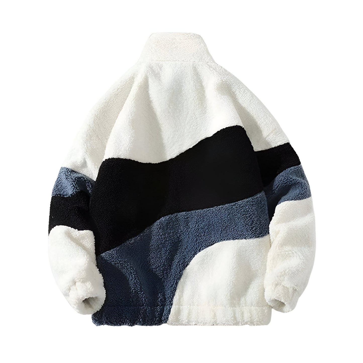Men’s Oversized Fleece Jacket | Casual Sherpa Zip Up