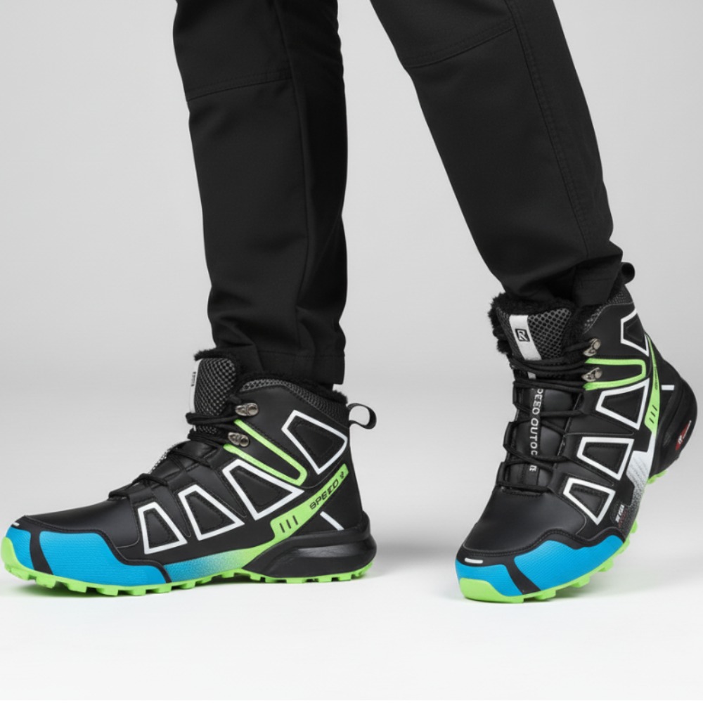 Men Hiking Trail Running Boots - High Top Ankle Support