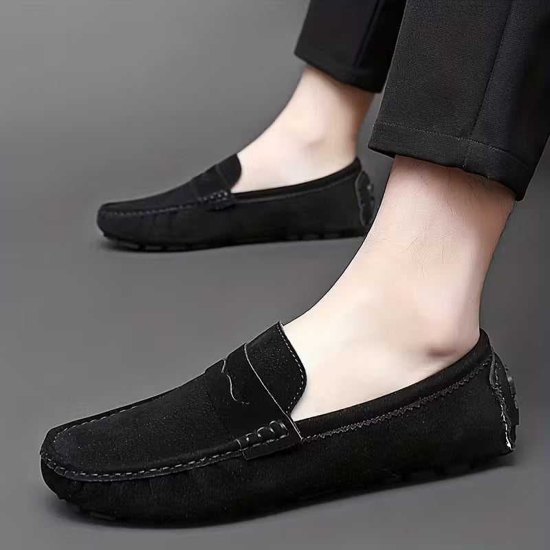 Men’s Luxury Suede Loafers | Casual Slip On Driving Shoes