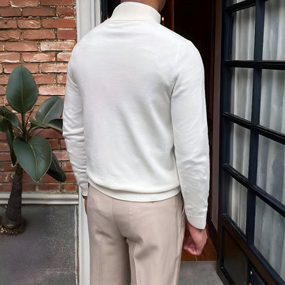 Men’s Smart Casual Half Zip Sweater – Warm Knitwear