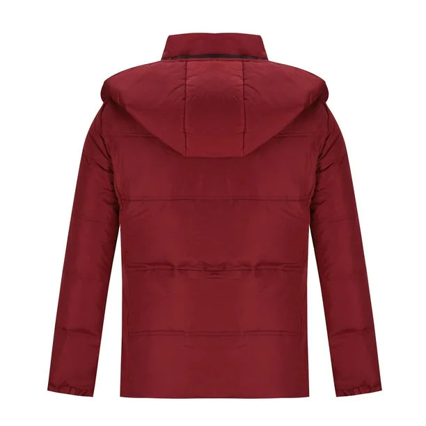 Men's Warm Waterproof Winter Puffer Jacket | Hooded Insulated