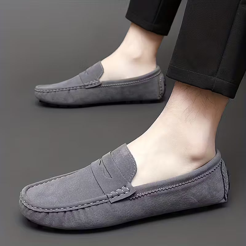 Men’s Luxury Suede Loafers | Casual Slip On Driving Shoes