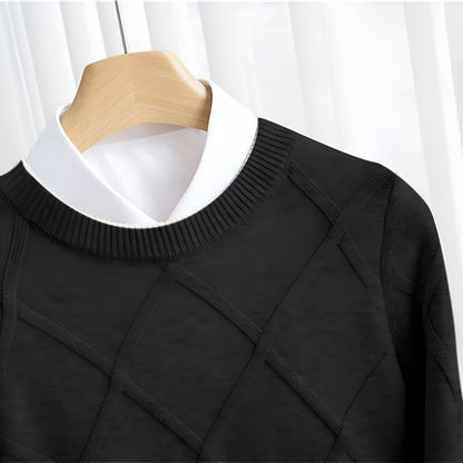 Men’s Knit Crewneck Sweater – Long Sleeve Winter Jumper