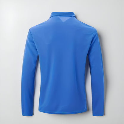Men’s Slim Fit Long Sleeve Polo Shirt – Half Zip Pullover