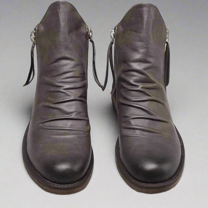 Men’s Leather Ankle Boots | Durable Smart Casual Zip Design