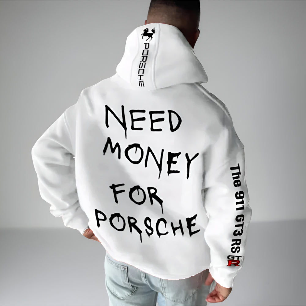 Men's Oversized Graphic Hoodie – Long Sleeve Streetwear
