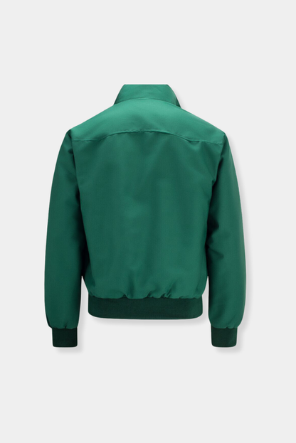 Men’s Lightweight Harrington Jacket | Casual Zip Up Plaid Lining