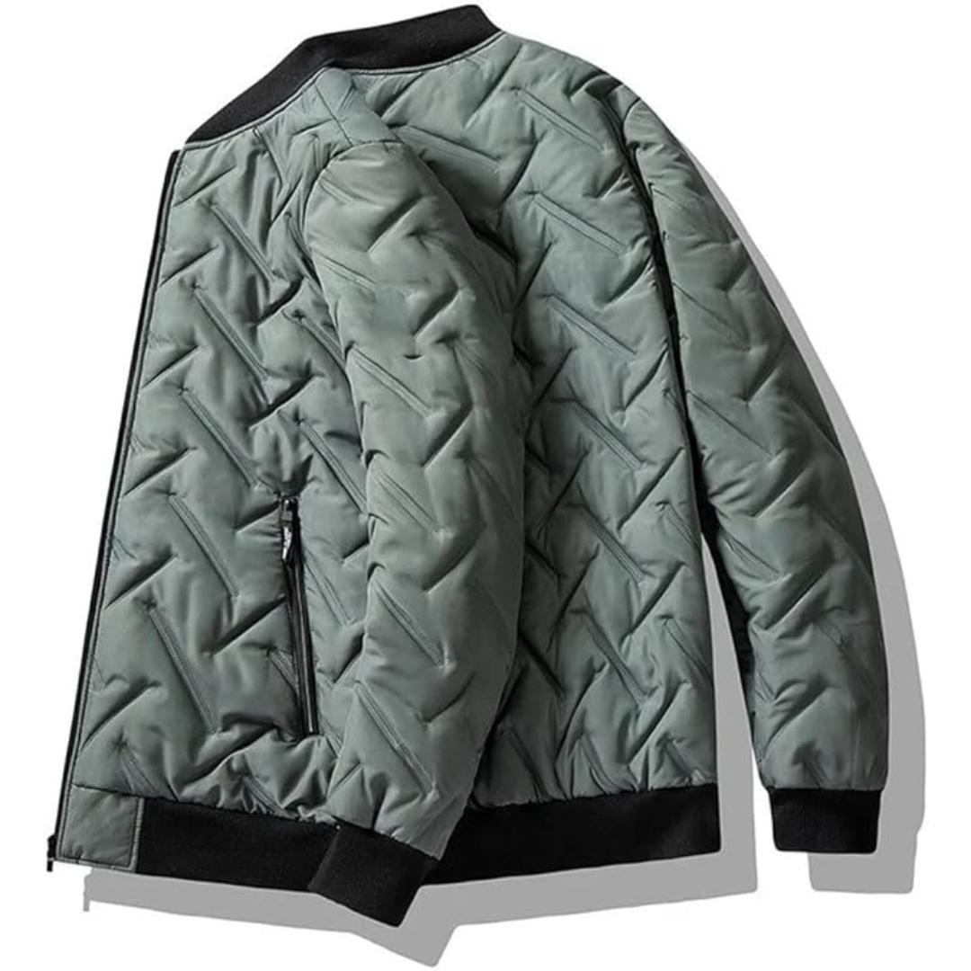 Men’s Lightweight Quilted Bomber Jacket | Casual Zip Closure