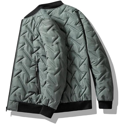Men’s Lightweight Quilted Bomber Jacket | Casual Zip Closure