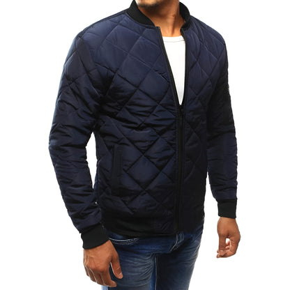 Men’s Quilted Bomber Jacket | Casual Lightweight Zip Up