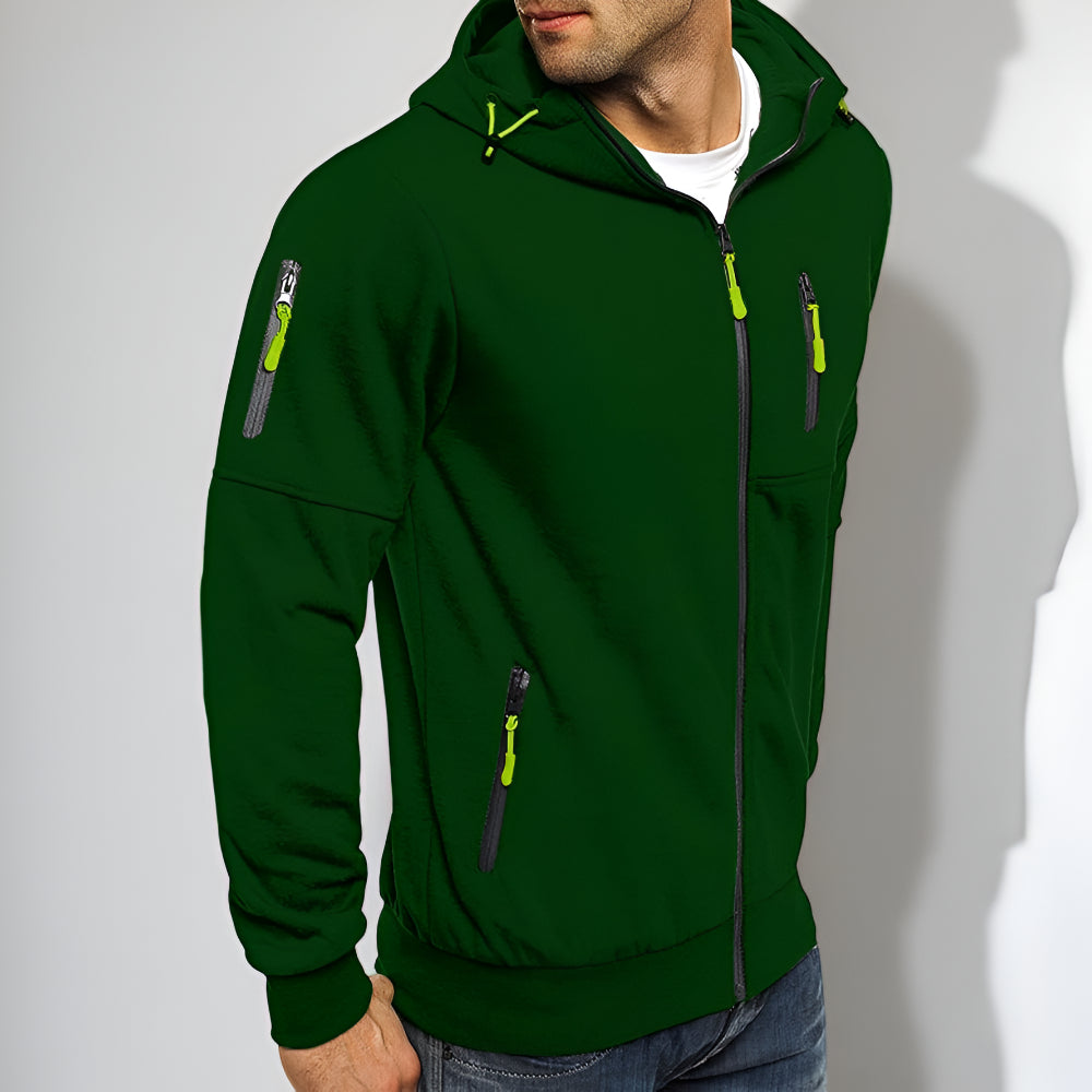 Men’s Fleece Zip Up Hoodie – Long Sleeve Outdoor Sweatshirt