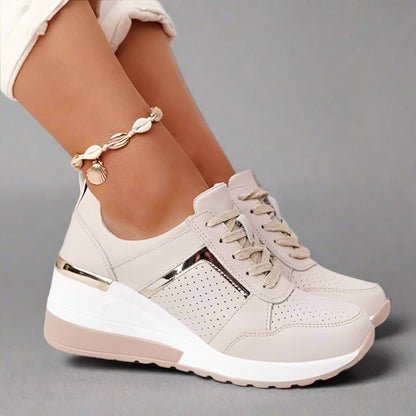 Women’s stylish wedge sneakers | casual platform trainers