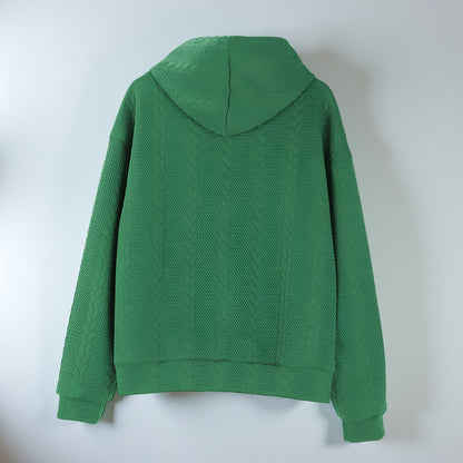 Men’s Oversized Knitted Hoodie – Long Sleeve Winter Jumper