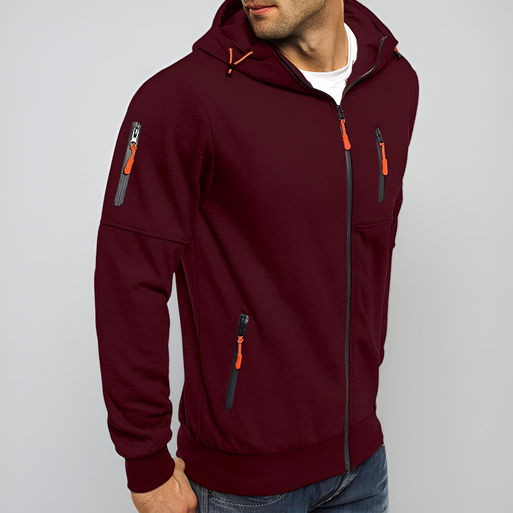 Men’s Fleece Zip Up Hoodie – Long Sleeve Outdoor Sweatshirt
