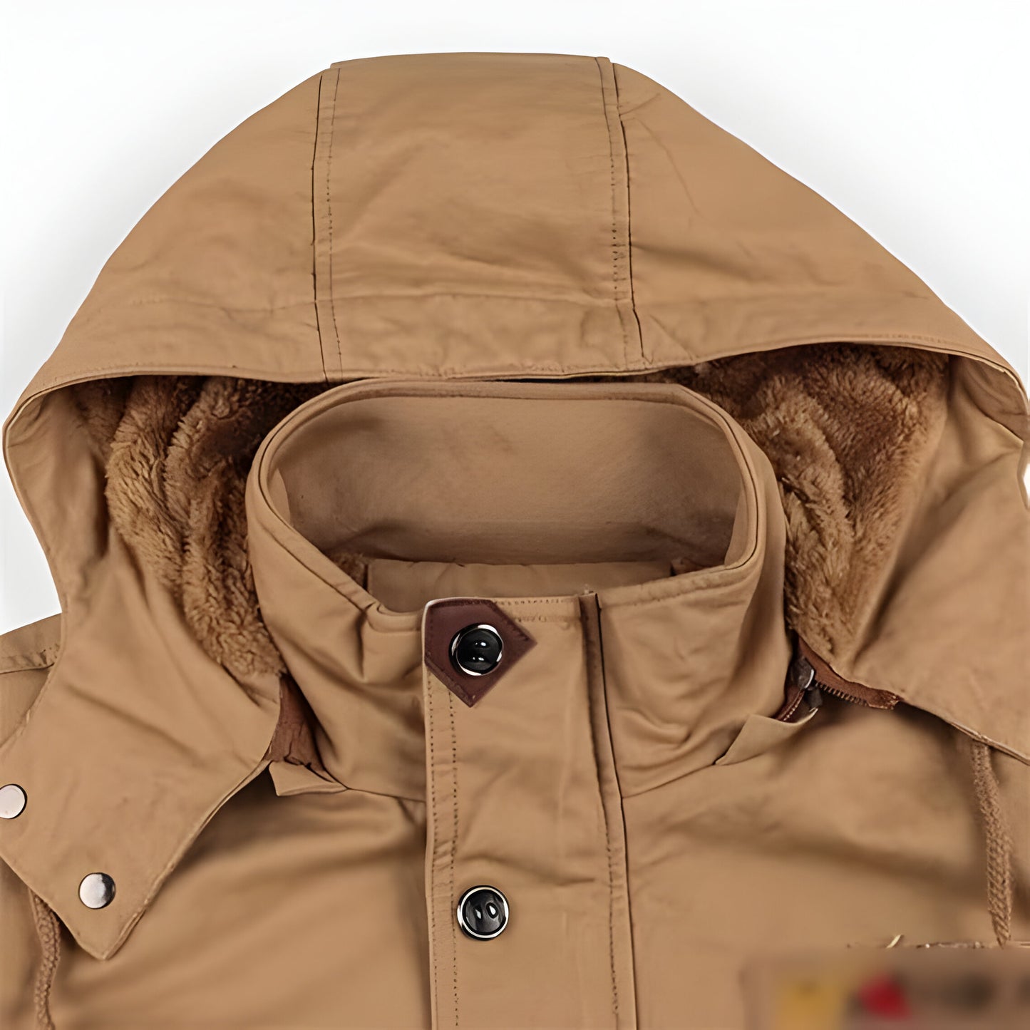 Men’s Warm Fleece-Lined Winter Jacket | Hooded Utility Multi Pocket