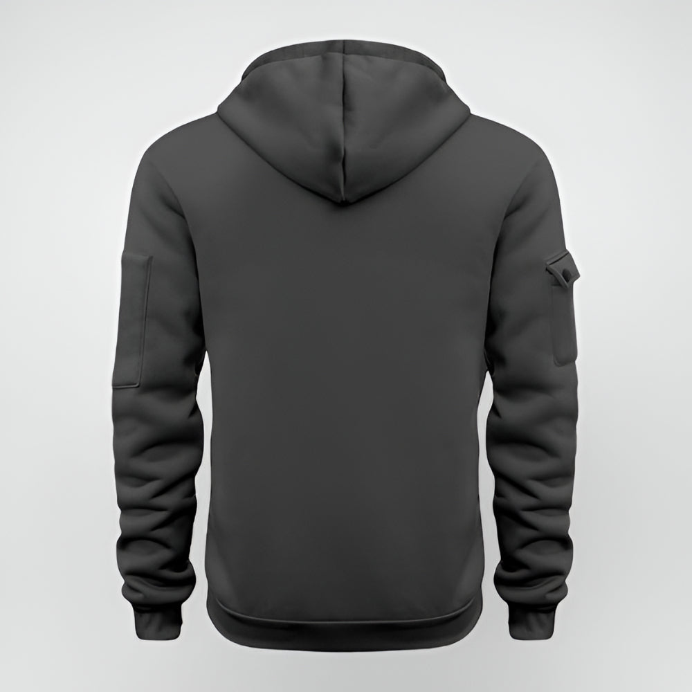 Men’s Half Zip Pullover Hoodie – Long Sleeve Utility Sweatshirt