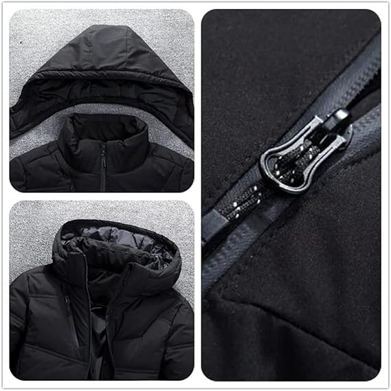 Men's Warm Waterproof Winter Puffer Jacket | Hooded Insulated