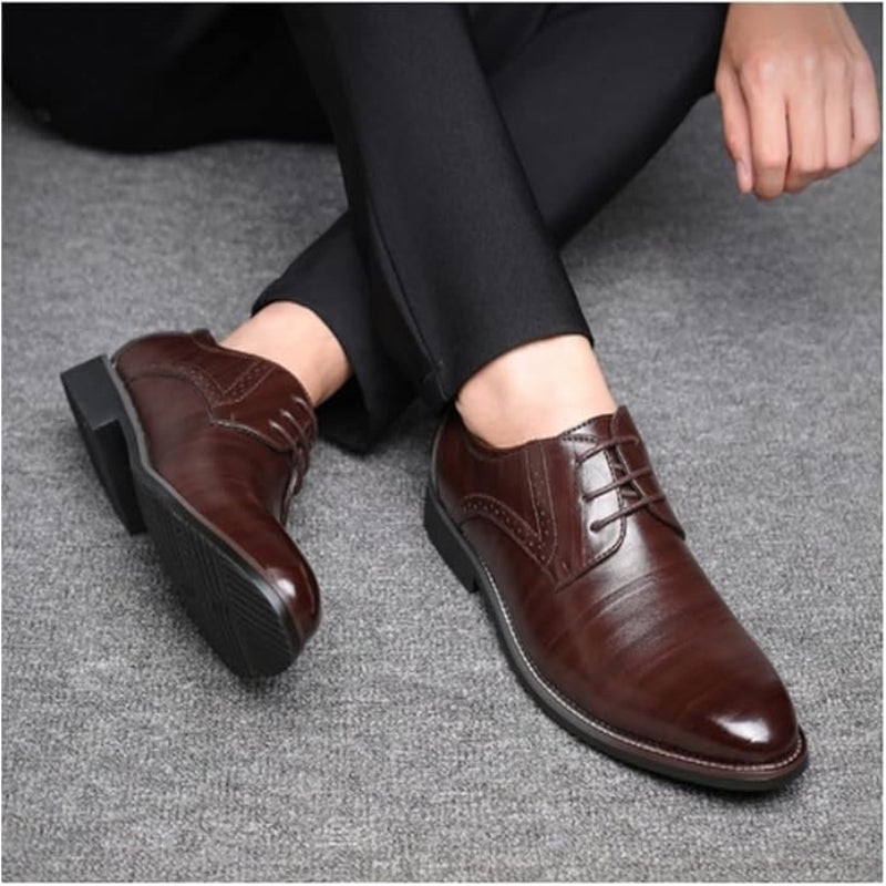 Men’s Leather Dress Shoes | Formal Wedding Smart Lace Up