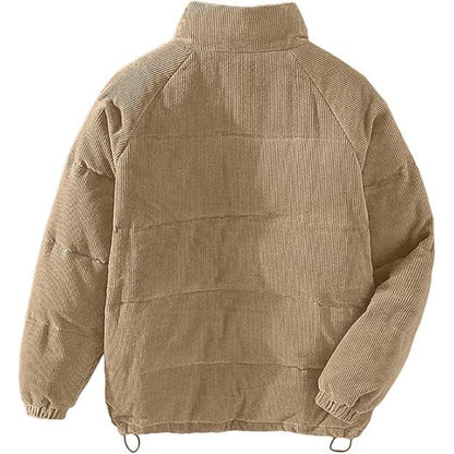Men’s Warm Padded Corduroy Puffer Jacket | Casual Winter