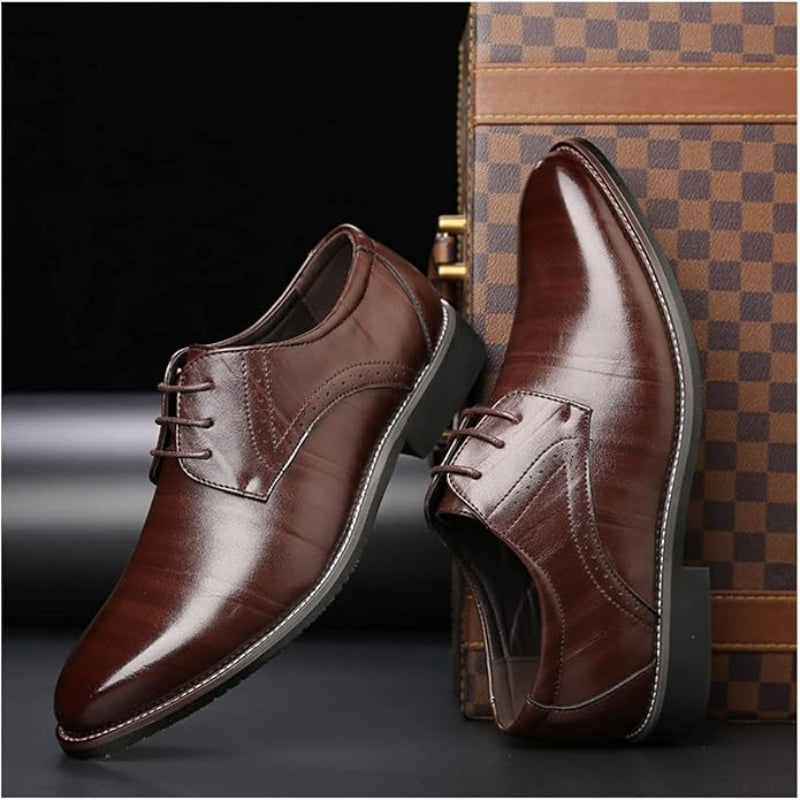 Men’s Leather Dress Shoes | Formal Wedding Smart Lace Up
