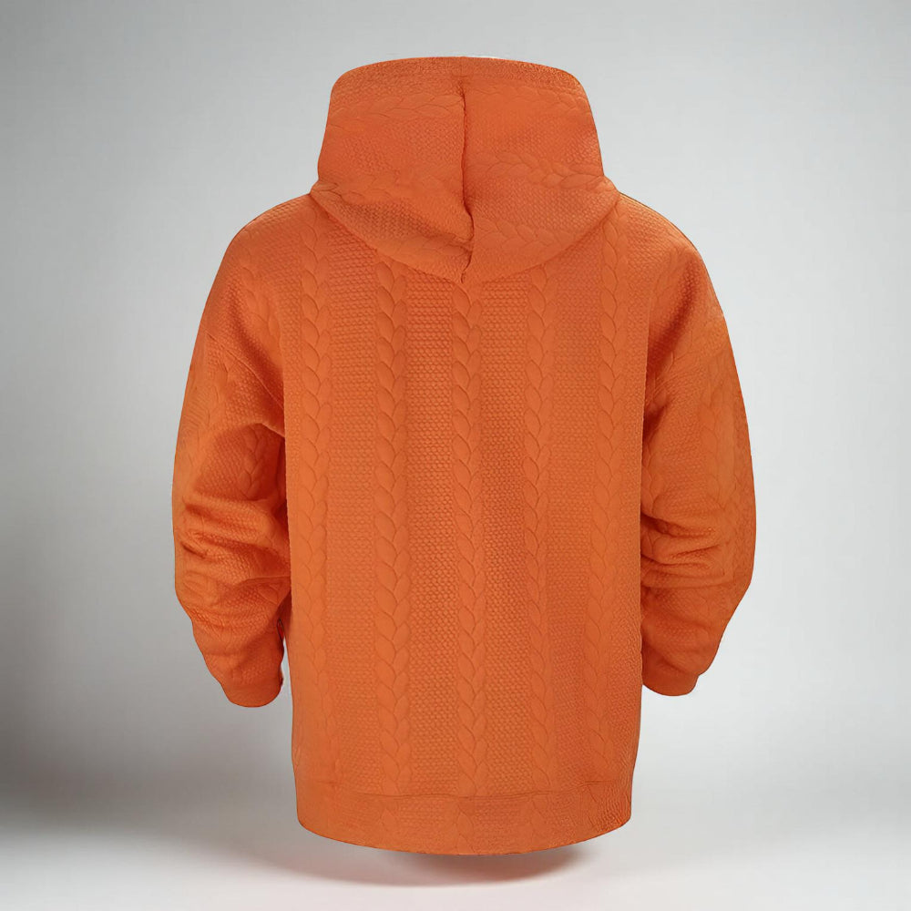 Men’s Oversized Knitted Hoodie – Long Sleeve Winter Jumper