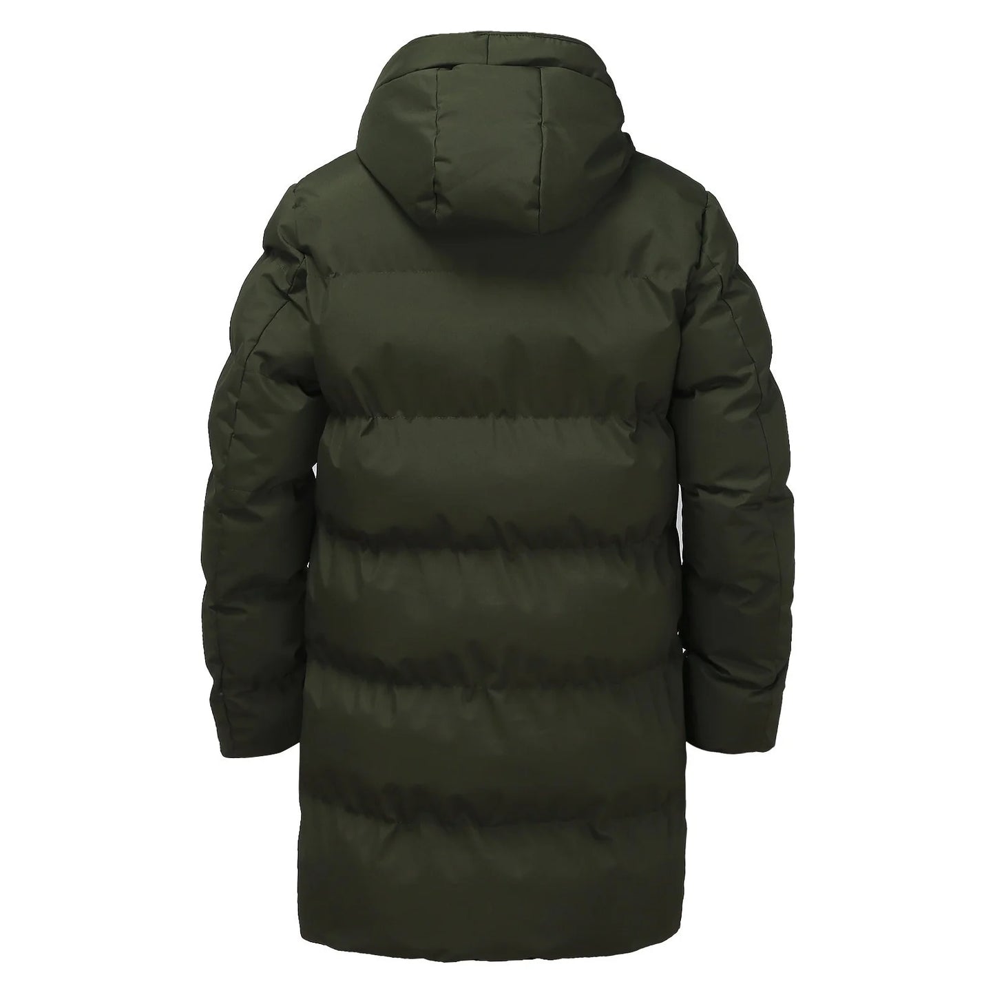 Men’s Hooded Long Puffer Jacket | Warm Quilted Winter Coat